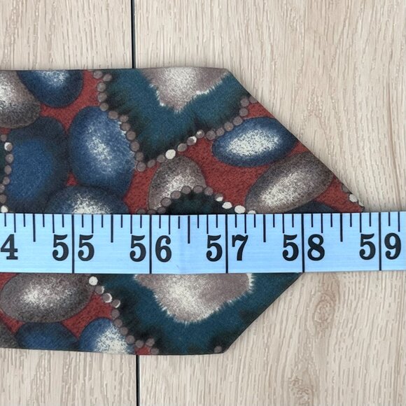 Vintage 90s Christian Dior Monsieur Men's Italy Made 100% Silk Necktie 59"x3.75" - Picture 7 of 11